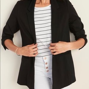 Old Navy Ponte-Knit One Button Boyfriend Blazer